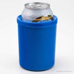 PORTA LATA 350ML PLASTICO AZUL 1UN