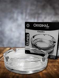 Cinzeiro de Vidro Transparente Safira