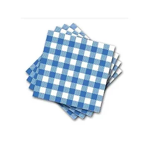GUARDANAPO XADREZ AZUL ESCURO 20X21 C/50 UND