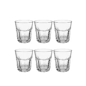 Copos de Vidro Faces 50 ml Lyor C/ 6