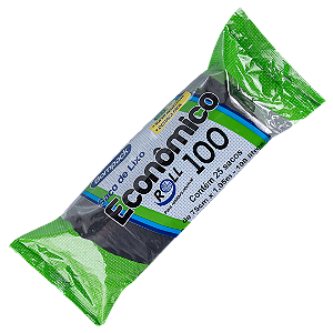 Saco de lixo bompack econômico de 100 litros com 25 sacos preto