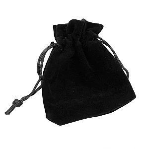 Saco aveludado preto 10cmx12cm c/10