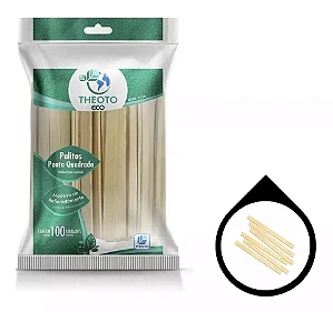 PALITO PONTA QUADRADA 12 CM ECO C/100