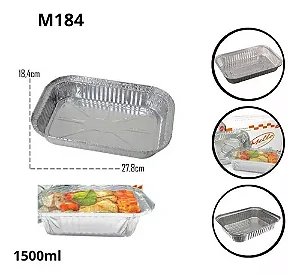 BANDEJA RETANGULAR 1500ML M184 CX C/100