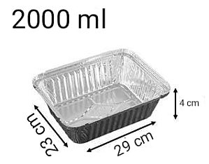 BANDEJA RET 2000ML C/100 294X234X49 D9