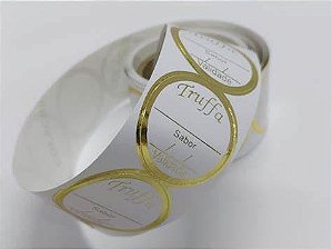 ETIQ. TRUFFAS B3 PCT C/100 UND COM BORDA DOURADA