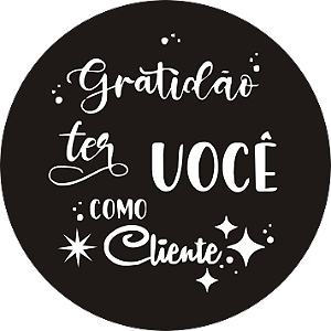 ETIQUETA COMEMORATIVA H-15 C/60 UND GRATIDAO CLIENTE