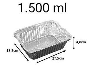 BANDEJA RETANGULAR 1.500ML D8 CX C/100