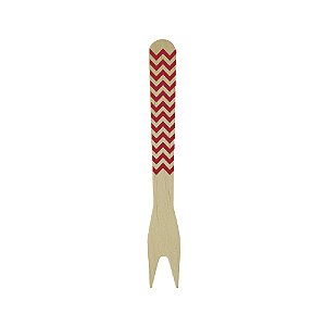 GARFO MADEIRA ZIG ZAG VERMELHO C/12 UND