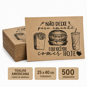 TOALHA PAPEL AMERICANA 25X40CM C/500 LANCHE
