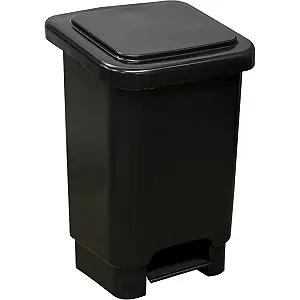 LIXEIRA RETANGULAR 25 LITROS PRETA