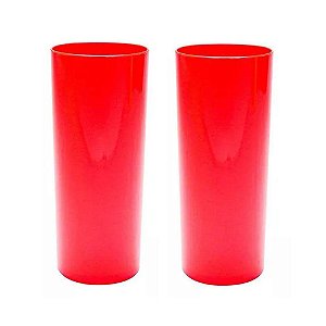 COPO LONG DRINK 200ML VERMELHO UND