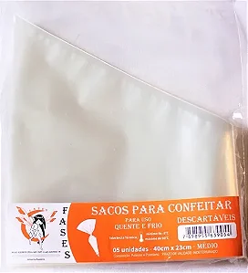 SACO CONFEITAR 40X23 C/5UN MÉDIO