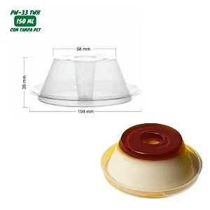 G 367 FORMA REDONDA PARA PUDIM 150ML C/10 CONJUNTOS