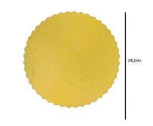 CAKE BOARD OURO REDONDO 295MM UNIDADE