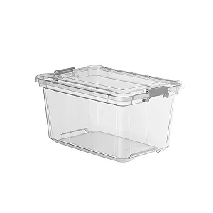 CAIXA ORGANIZADOR 27 LITROS PLASVALE TRANSPARENTE