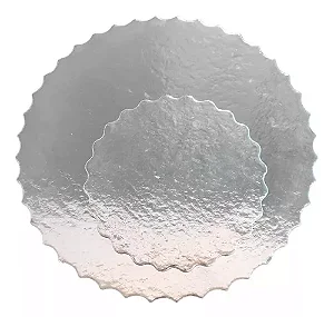 CAKE BOARD PRATA REDONDO 28CM UNIDADE
