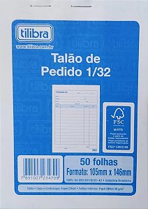 BLOCO PEDIDO PEQ. 01VIA 50FLS TILIBRA