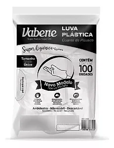 LUVA PLASTICA C/100 VABENE