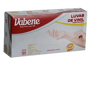 LUVA VINIL P S/PO CX C/100 UNIDADES