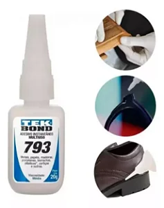 COLA ADESIVA INSTANTANEA TEK BOND 793 20GR UNIDADE