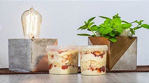 POTE QUADRADO C/TAMPA 500 ML PLASTILANIA PC/C 10 UNIDADES