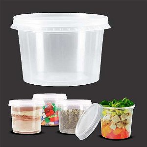 POTE REDONDO C/TAMPA 500 ML PLASTI LANIA PC/C 10 UNIDADES