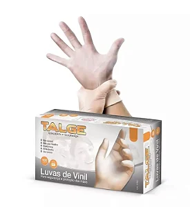 LUVA VINIL P COM PO TALGE COM 100 UNIDADES