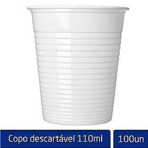 COPO 110ML BRANCO PP C/100