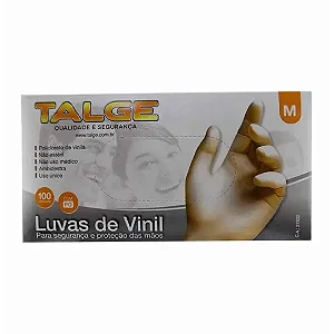 LUVA VINIL M COM PO C/100 UND - TALGE