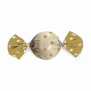 EMBALAGEM TRUFA POA OURO/MARFIM 15X16 C/100