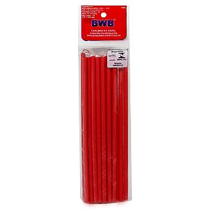 CANUDO PAPEL VERMELHO LISO C/20