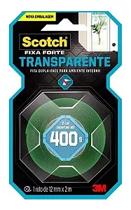 FITA DUPLA FACE 3M 12MM POR 2MT VERDE 400G