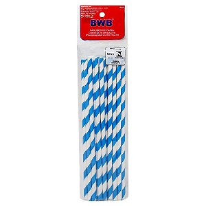 CANUDO PAPEL AZUL LISTRADO C/20