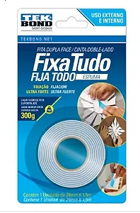 FITA DUPLA FACE TK BOND FIXA TUDO 350 GRS 1,5mt