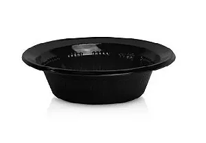 PRATO 12CM FUNDO PRETO C/10