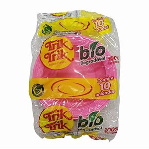 PRATO 12CM FUNDO ROSA BEBE C/10