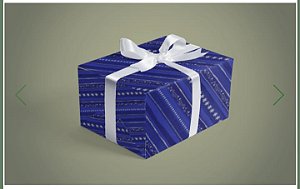 BOBINA PRES.40CM AZUL ESCURO ESTRELAS.349
