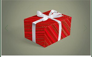 BOBINA PRESENTE 60 VERMELHO ESTRELA DOURADO REF 348