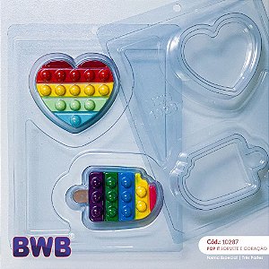 FORMA ESPECIAL TRAD POP IT SORVETE/CORACAO COM 3 PARTES