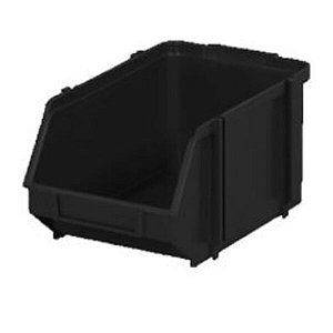 GAVETEIRO BIN MOD 5 PP RECICLADO PRETA C/TRAVA 25X15X12