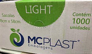 SACOLA 48X58 LIGHT BIODEGRADÁVEL CX C/1000