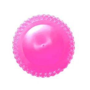 BANDEJA RENDADA RED. 21CM ROSA NEON UNID