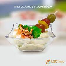 MINI GOURMET QUADRADA 90ML TRANSPARENTE UNID