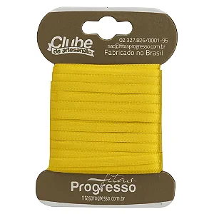 FITA CETIM DUPLO 763 AMARELO GEMA 4MMX10MT