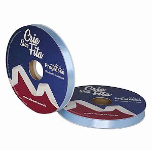 FITA CETIM SIMPLES 212 AZUL BEBE CFS002 10MMX50MT COM IMPRESSAO