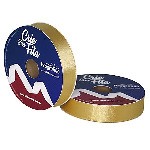 FITA CETIM SIMPLES 228 OURO 22MMX50MT COM IMPRESSAO