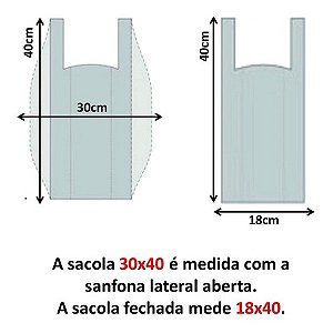 SACOLA 30X40 CARINHA PLASTICA VOLTE SEMPRE REPROCESSADA 1,5KG -MEDIA 350 UNIDADES