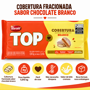 Cobertura Fracionada Sabor Chocolate Branco 1,01kg