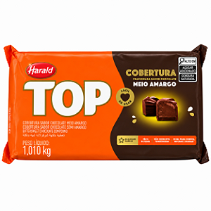 BARRA DE CHOCOLATE MEIO AMARGO 1,010 KG TOP COBERTURA